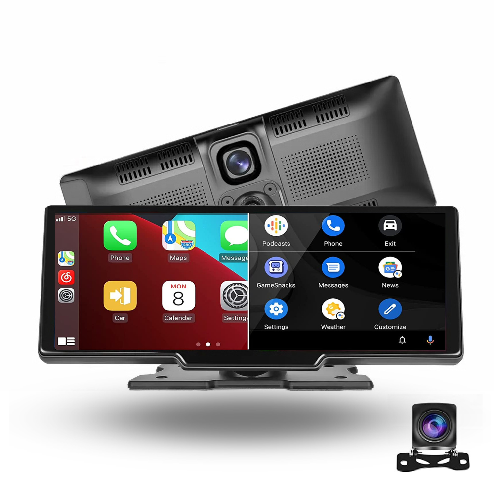 10.26 Portable Car Radio Touch Screen Wireless Apple CarPlay Android Auto  BT FM