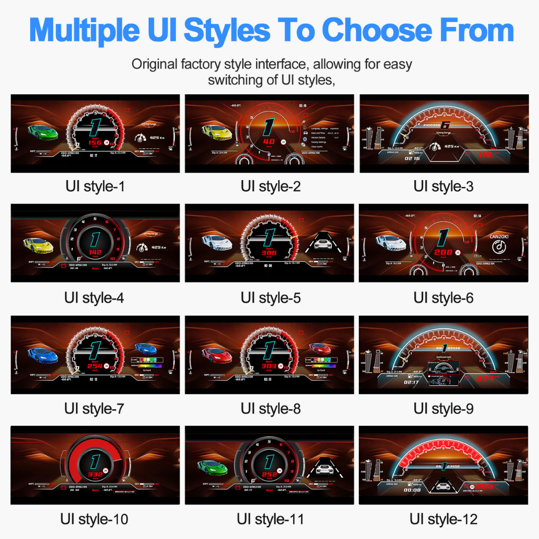 Lamborghini Gallardo 2003-2013 Digital Instrument Cluster – Linux System LCD Dashboard