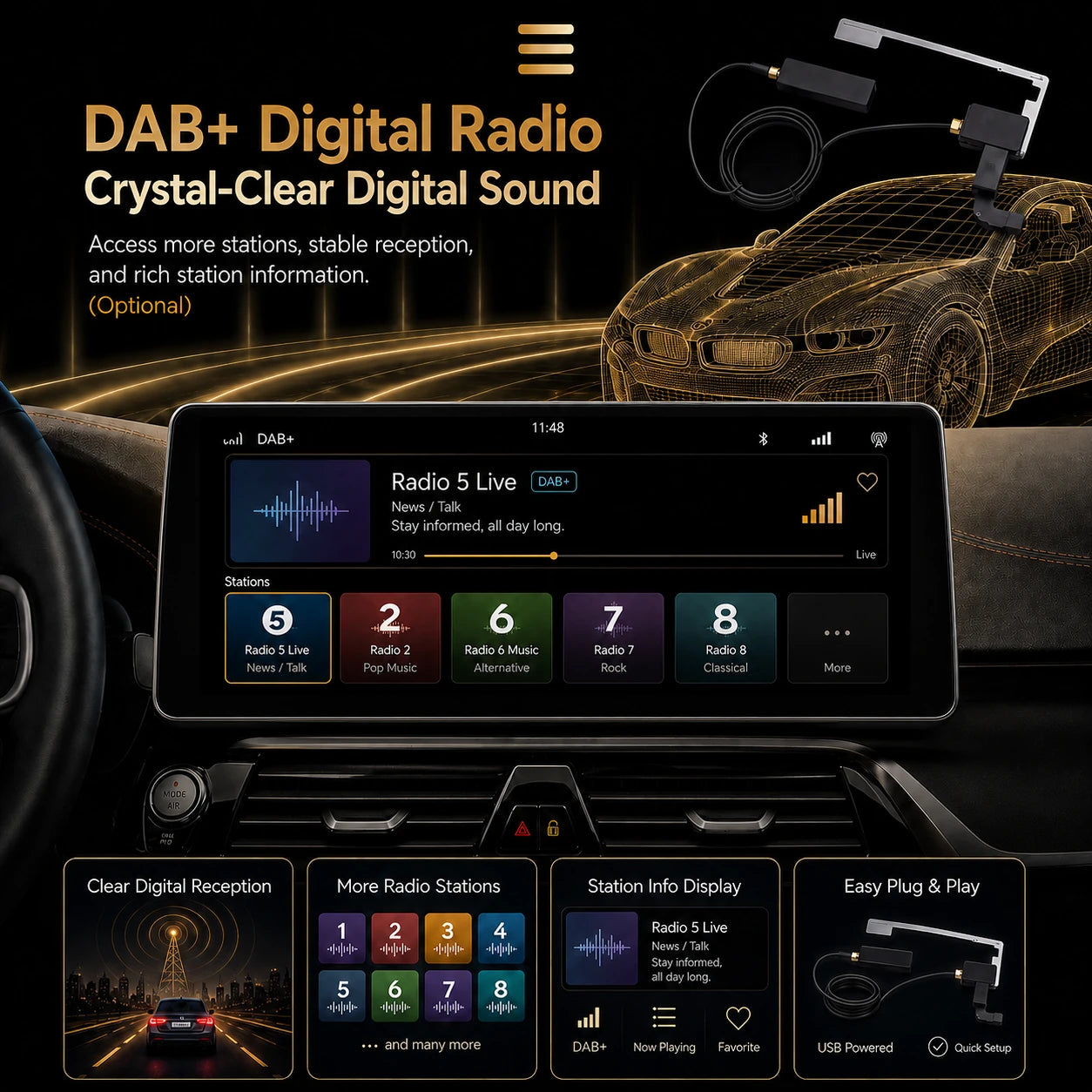 BMW X1 2009-2015 Android 14 Stereo | CarPlay & Android Auto