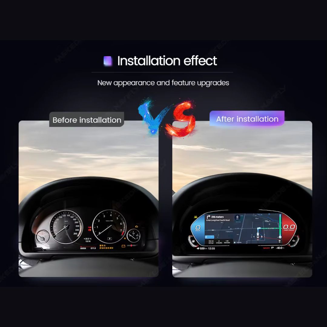 BMW 5 / 6 / 7 Series & X Series F-Chassis 12.3″ Digital Instrument Cluster – LCD Dashboard with CarPlay