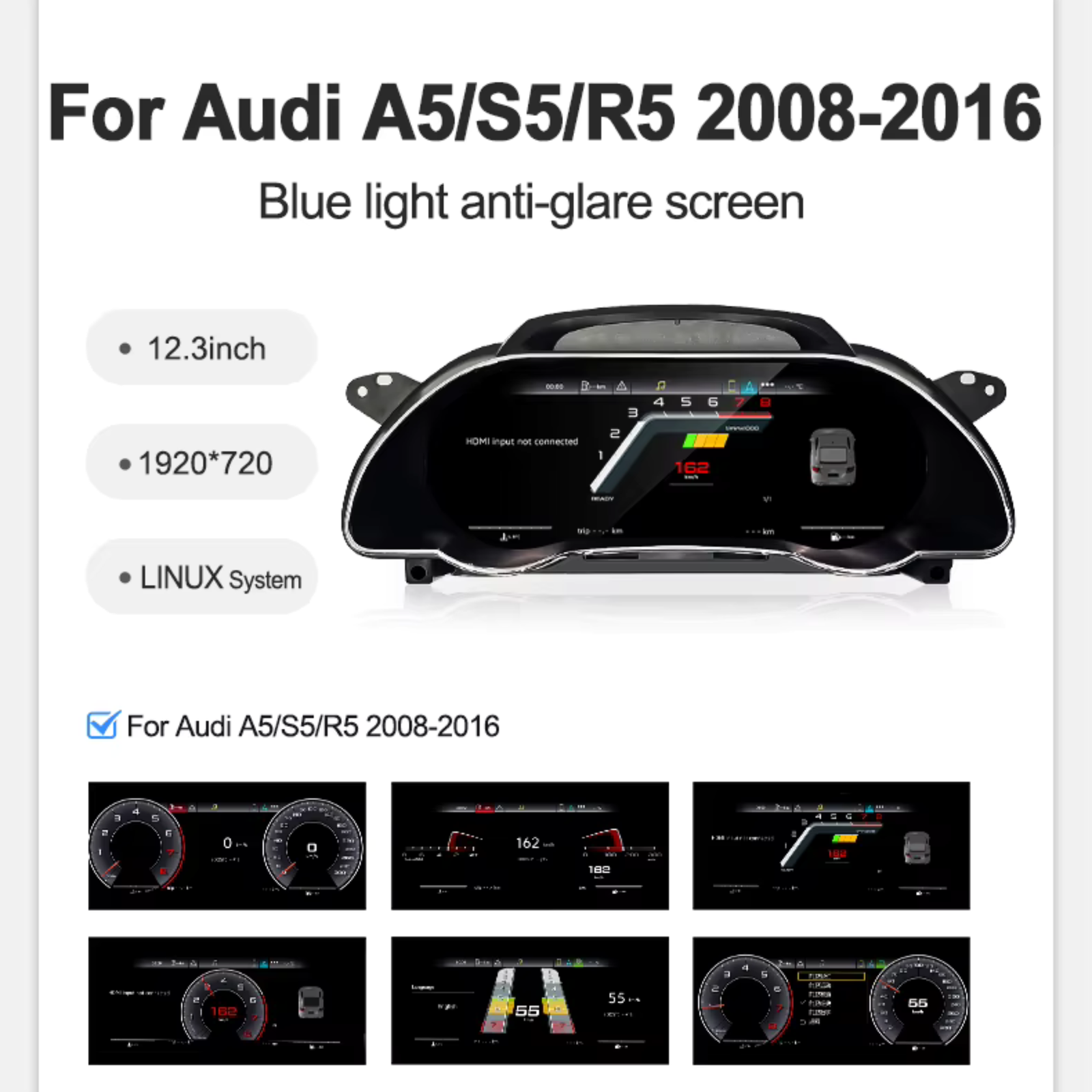 Pour BMW | Série 3 4 | 2012-2020 | F30 F31 F32 F34 F35 F36 F80 F82 | Groupe numérique LCD 12,3