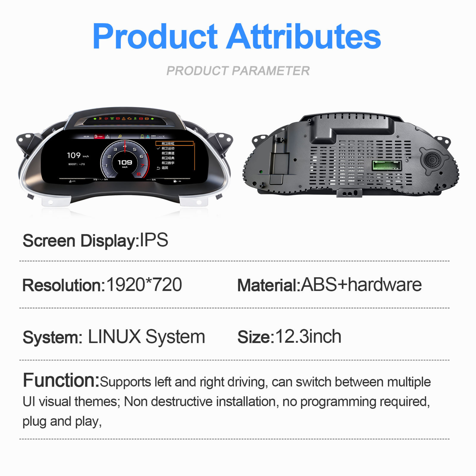 Pour BMW | Série 3 4 | 2012-2020 | F30 F31 F32 F34 F35 F36 F80 F82 | Groupe numérique LCD 12,3
