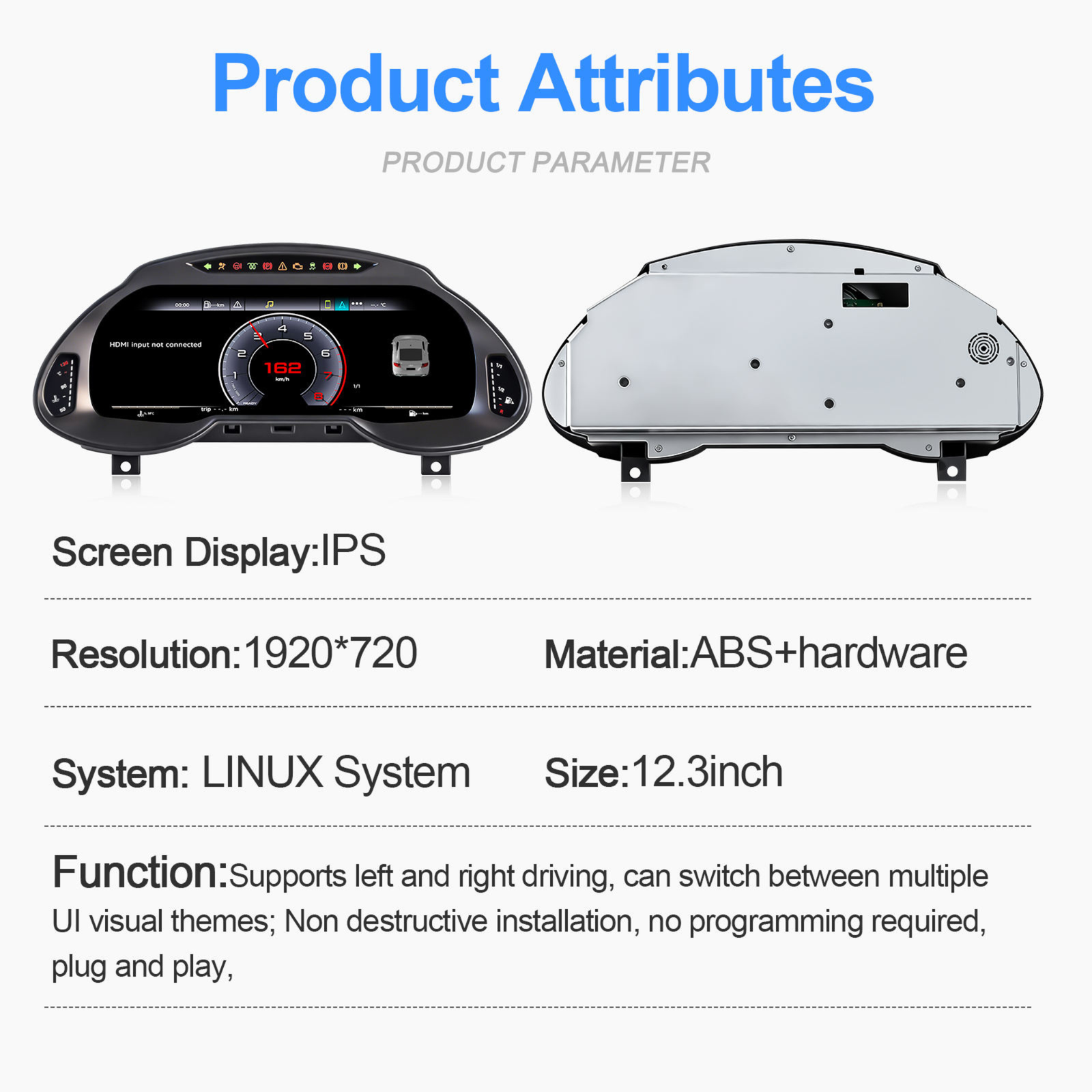 Pour BMW | Série 3 4 | 2012-2020 | F30 F31 F32 F34 F35 F36 F80 F82 | Groupe numérique LCD 12,3