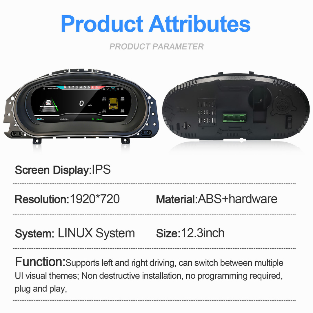 Volkswagen Passat B6 B7 & CC 2006-2016 Digital Instrument Cluster – Linux System LCD Dashboard