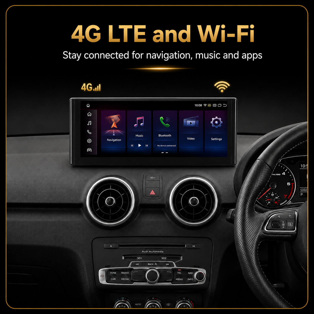 Audi A1/S1 2010-2018 Android 15 Stereo | CarPlay & Android Auto