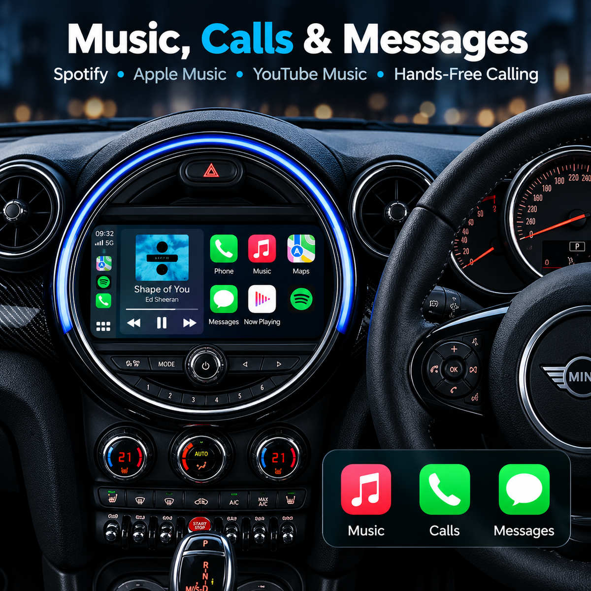 For Mini Wireless Apple CarPlay Retrofit Android Auto Decoder Box NBT CIC EVO Original Screen - Pluscenter