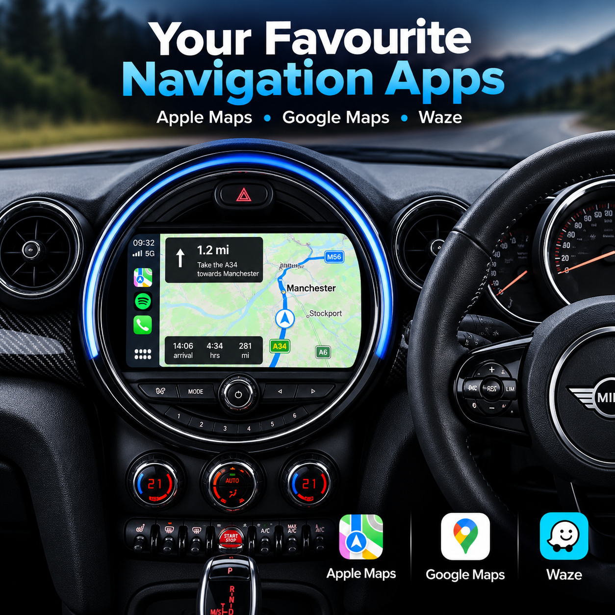 For Mini Wireless Apple CarPlay Retrofit Android Auto Decoder Box NBT CIC EVO Original Screen - Pluscenter