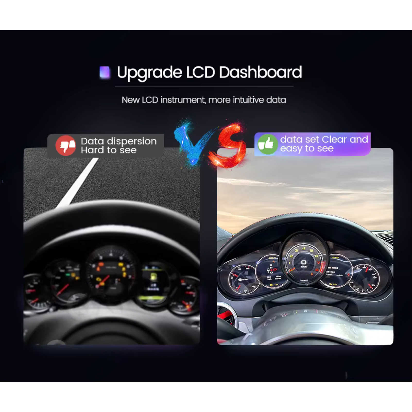 Porsche Panamera 2010-2016 Digital Instrument Cluster – Linux System LCD Dashboard