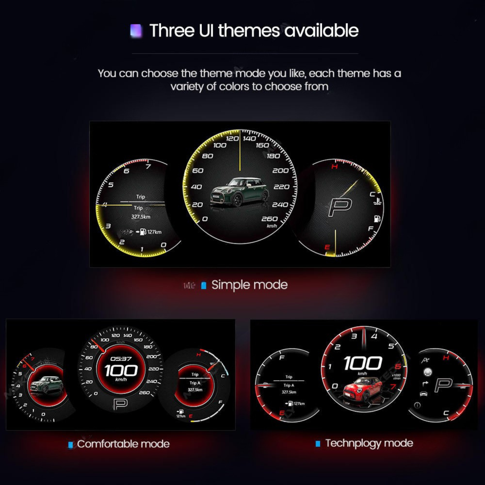 Mini 2014-2023 Digital Instrument Cluster – Linux System LCD Dashboard