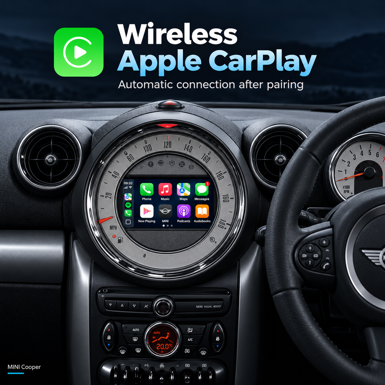 For Mini Wireless Apple CarPlay Retrofit Android Auto Decoder Box NBT CIC EVO Original Screen - Pluscenter