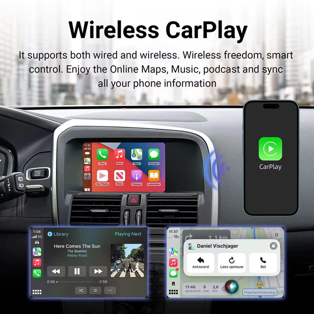 Decodificador inalámbrico Apple CarPlay para Peugeot / Citroen Android Auto Box