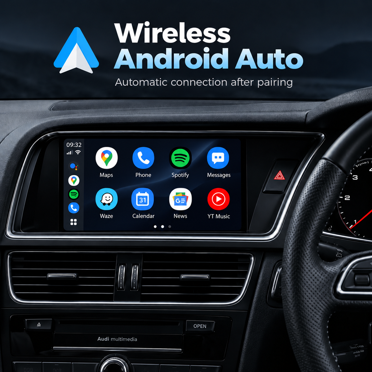 For Audi Wireless Apple CarPlay Retrofit Android Auto Decoder Integration
