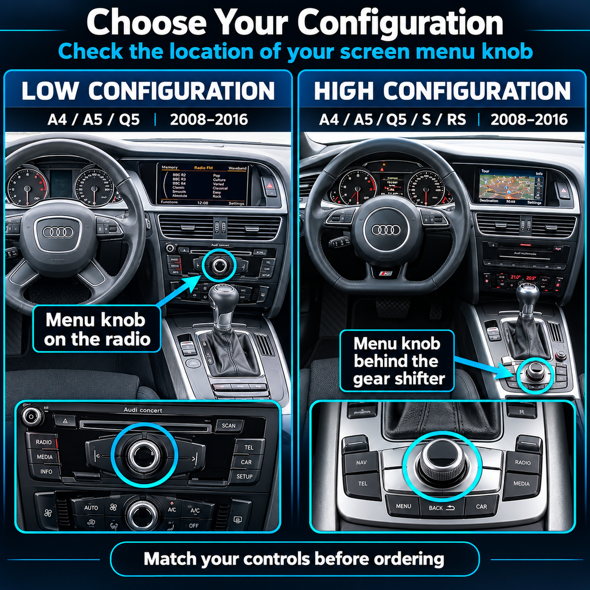 For Audi Wireless Apple CarPlay Retrofit Android Auto Decoder Integration
