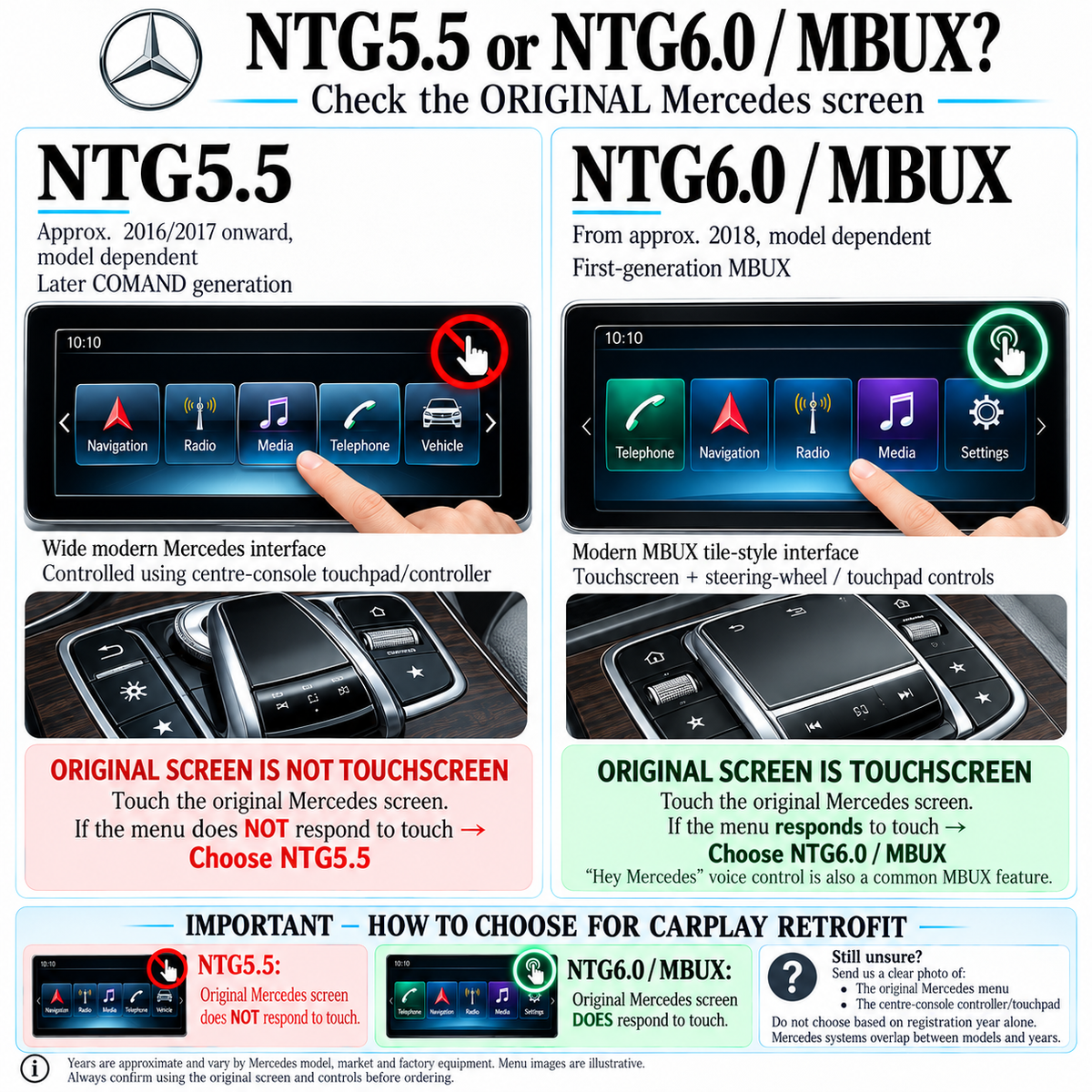 Decodificador sem fio Apple CarPlay para Mercedes Android Auto Box NTG4.0 NTG4.5 NTG5.0