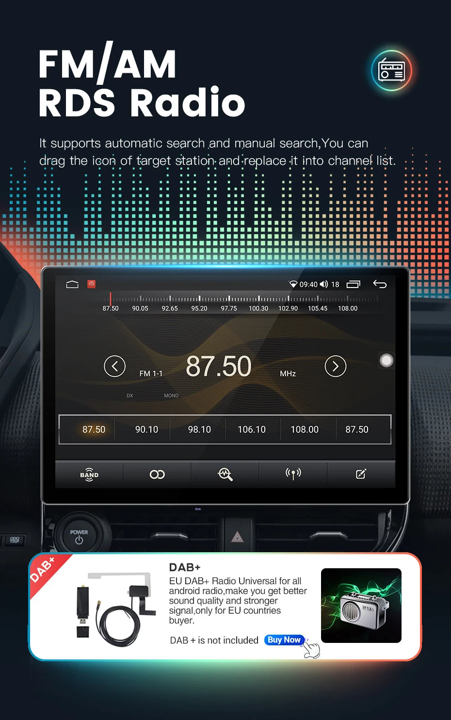 Tesla Model | 13.3inch | For Any Cars | Android 13 | Car Stereo | Head Unit - Pluscenter