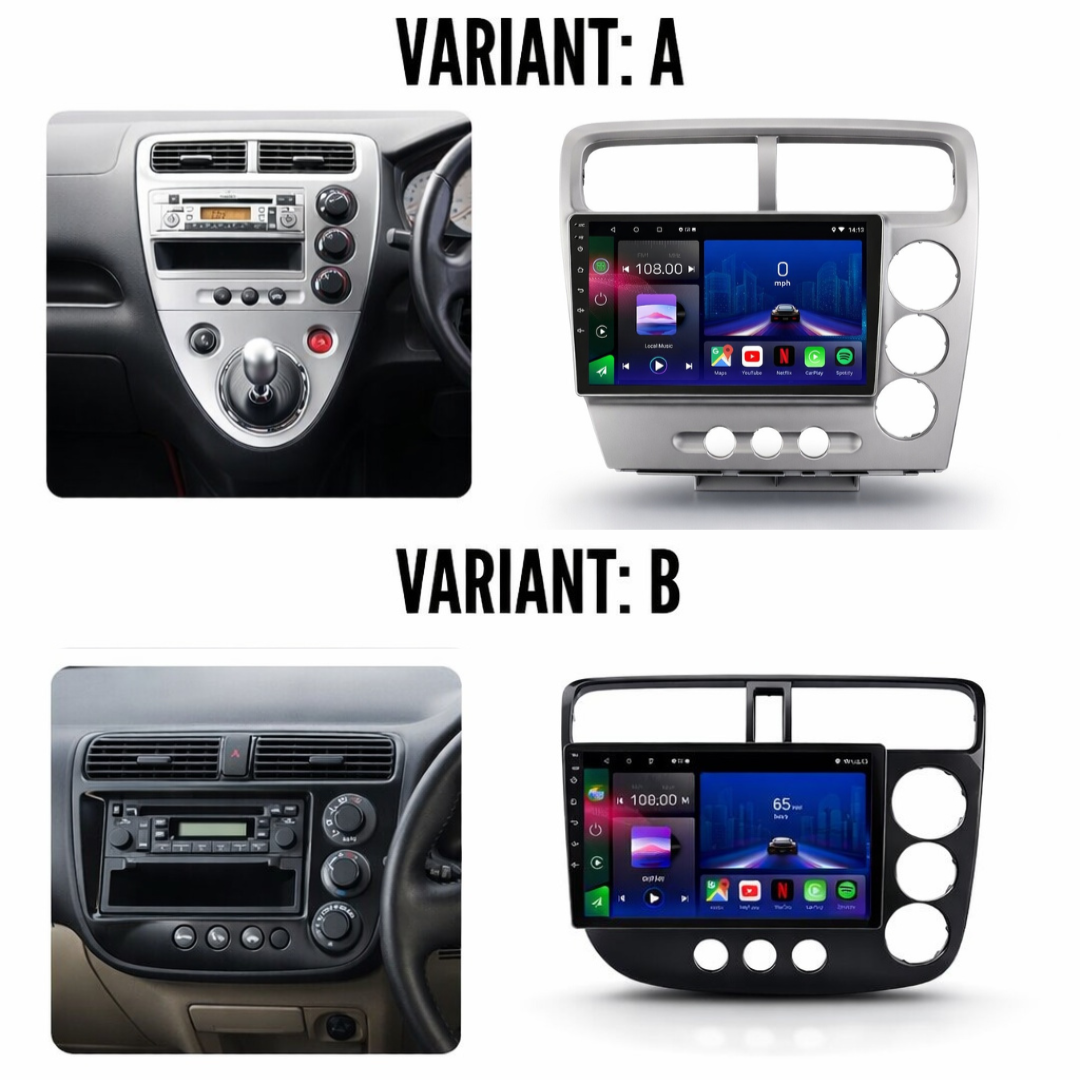 Honda Civic 2000-2005 Android 14 Car Stereo Head Unit CarPlay Android Auto - Pluscenter