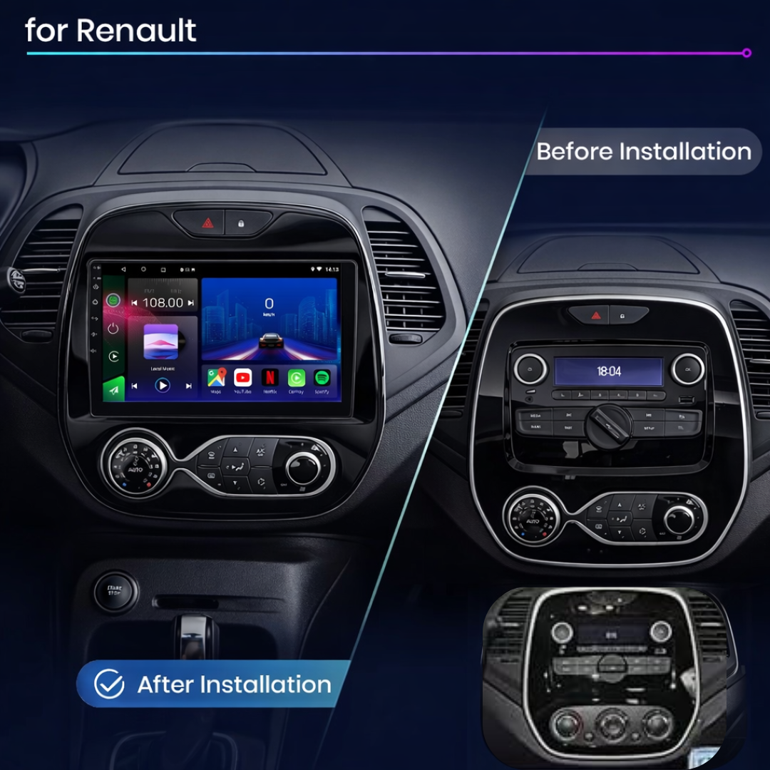 Renault Captur 2011-2019 Android 15 Car Stereo Head Unit | CarPlay Android Auto - Pluscenter