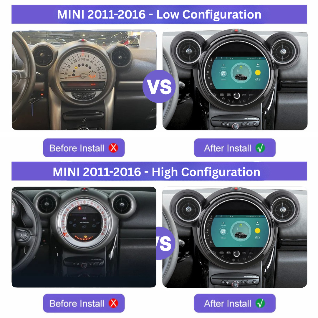 Mini 2010-2017 R56 R60 R51 Android 15 Car Stereo Head Unit | CarPlay & Android Auto
