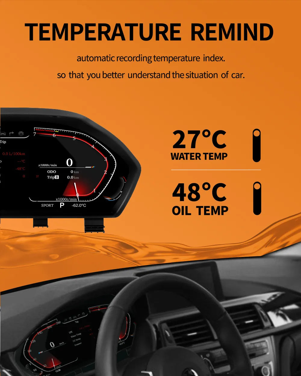 For BMW | 3 4 Series | 2012-2020 | F30 F31 F32 F34 F35 F36 F80 F82 | 12.3" LCD Digital Cluster | Instrument Cockpit Speedometer | Dashboard Display - Pluscenter