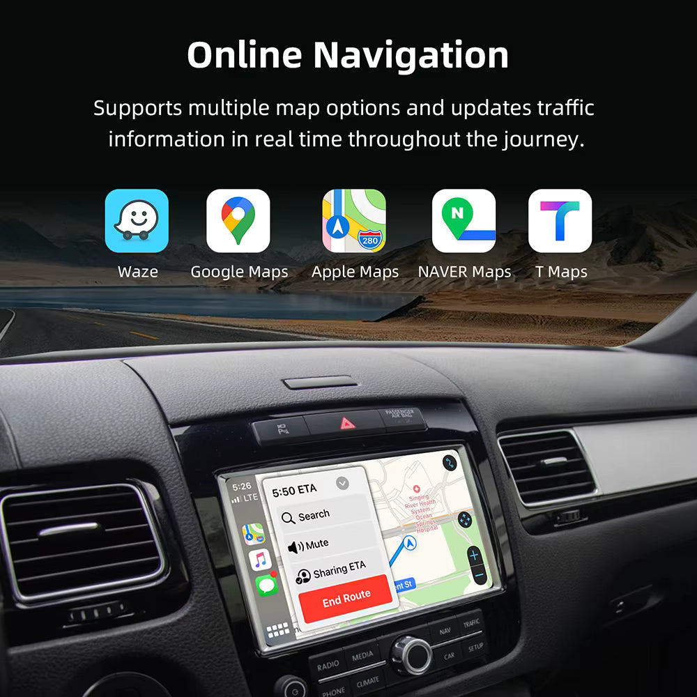 Decodificatore wireless Apple CarPlay per Peugeot / Citroen Android Auto Box
