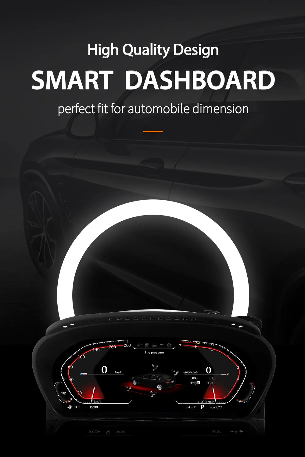 For BMW | 3 Series | 2005-2012 | E90 E91 E92 E93 | 12.3" LCD Digital Cluster | Instrument Cockpit Speedometer | Dashboard Display - Pluscenter