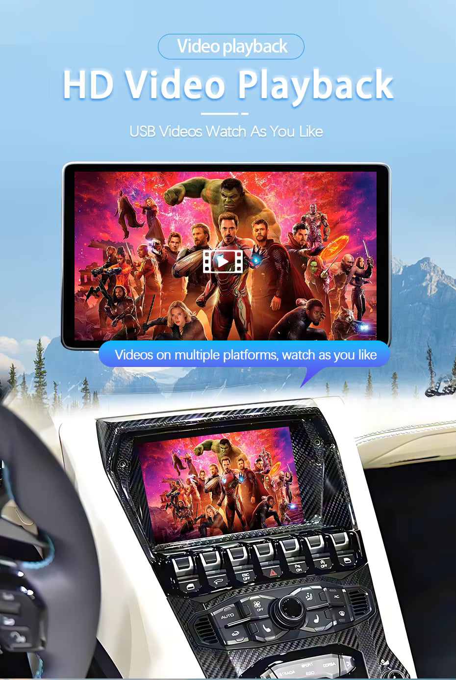 For Lamborghini Wireless Apple CarPlay Retrofit Android Auto Aventador Huracan - Pluscenter