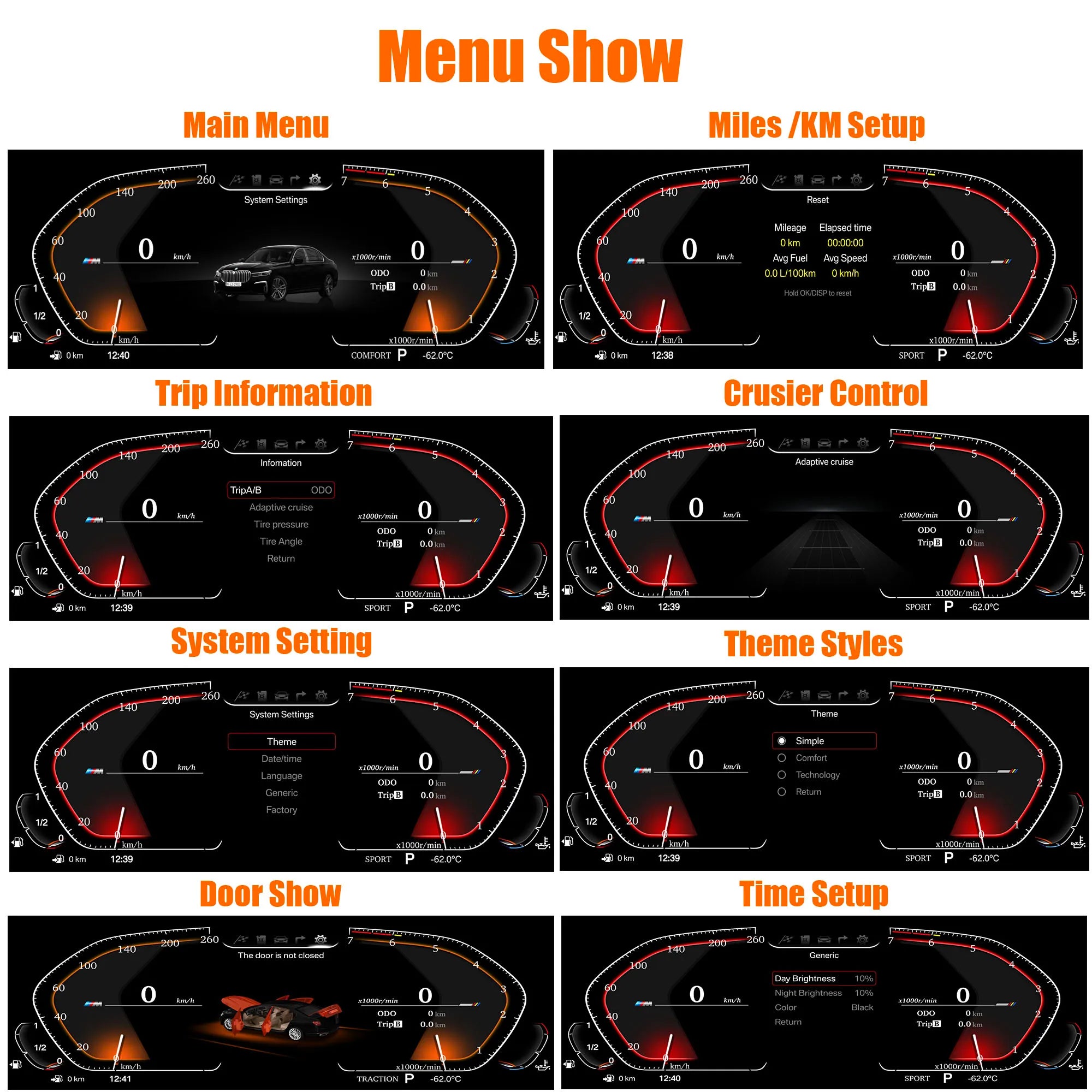 For BMW | 3 Series | 2005-2012 | E90 E91 E92 E93 | 12.3" LCD Digital Cluster | Instrument Cockpit Speedometer | Dashboard Display - Pluscenter