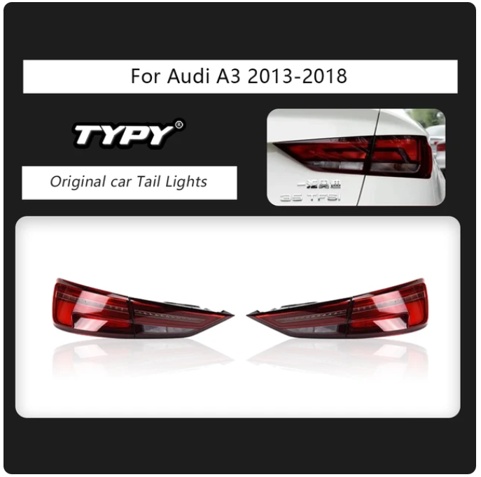 Audi | A3 S3 RS3 | 2013-2019 | Car Lights LED Rear Tail Lights Sequential Turn Signal - Pluscenter