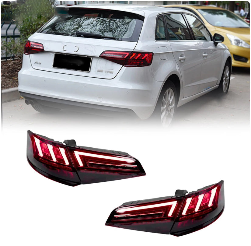 Audi | A3 S3 RS3 | 2013-2020 | Car Lights LED Rear Tail Lights Sequential Turn Signal | Sportback - Pluscenter