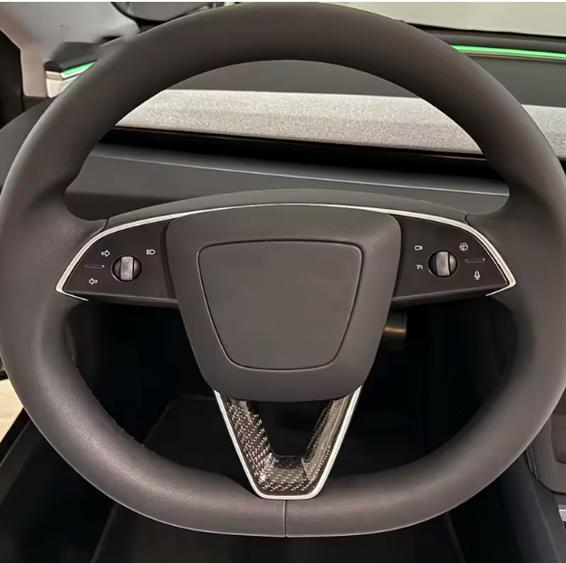 For Tesla 3 Real Carbon Fiber Steering Wheel Cover