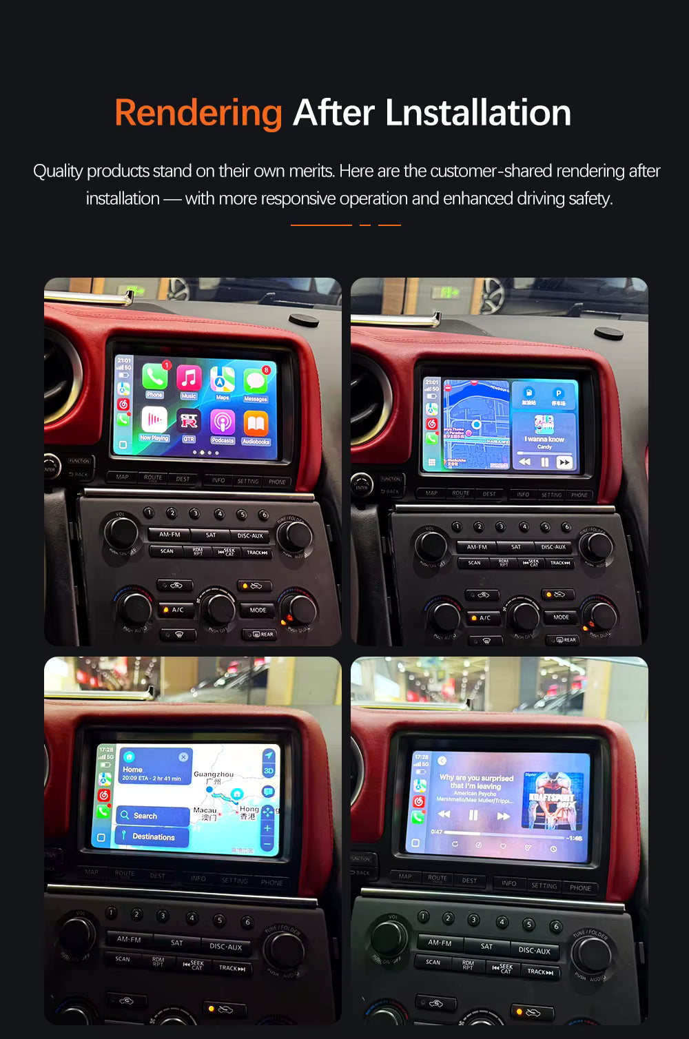 For Nissan GT-R Wireless Apple CarPlay Retrofit Android Auto 2009-2016 - Pluscenter