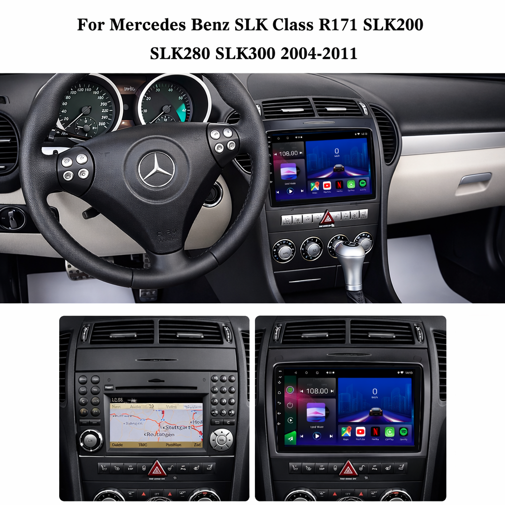 Mercedes SLK R171 2004-2011 Android 15 Car Stereo Head Unit | CarPlay & Android Auto - Pluscenter