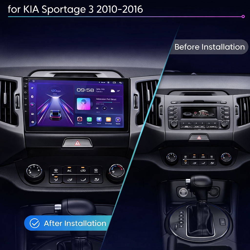 Kia Sportage 2010-2016 Android 15 Car Stereo Head Unit | CarPlay & Android Auto - Pluscenter