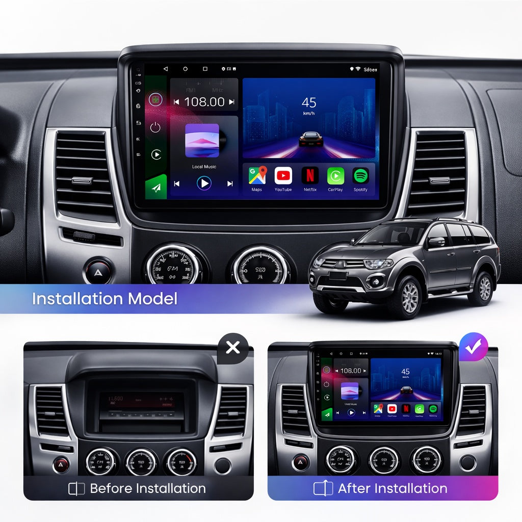 Mitsubishi L200 & Pajero 2008-2016 Android 14 Car Stereo Head Unit CarPlay Android Auto