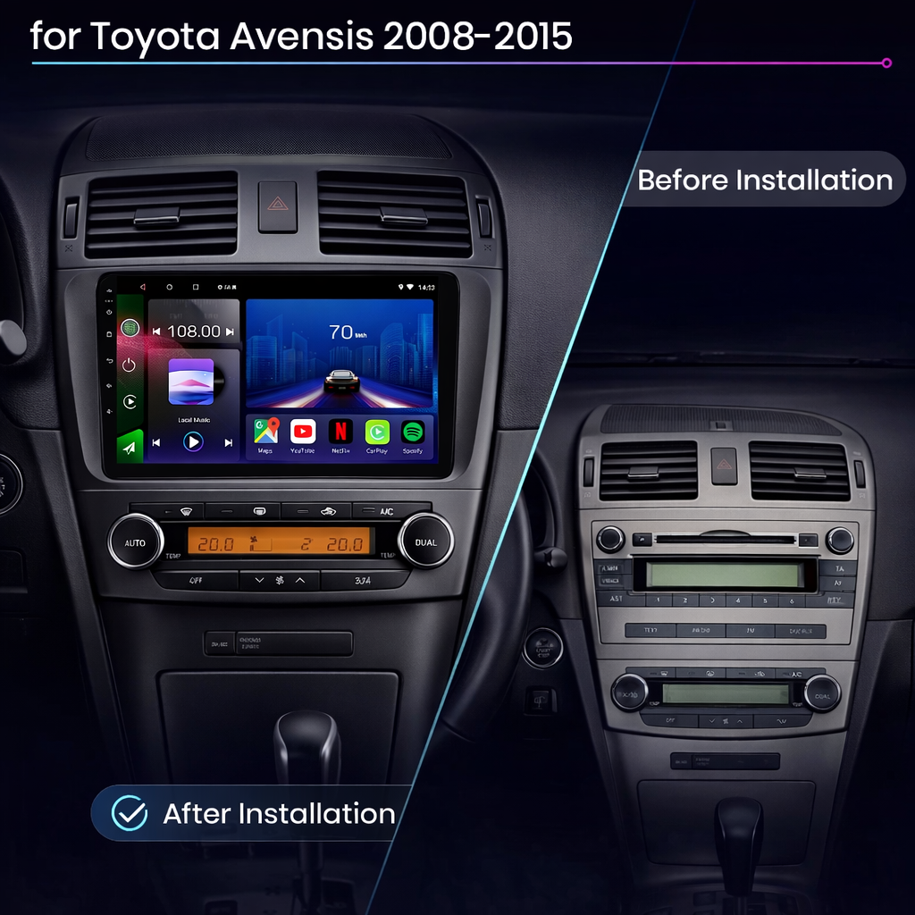 Toyota Avensis 2008-2015 Android 15 Car Stereo Head Unit | CarPlay Android Auto - Pluscenter