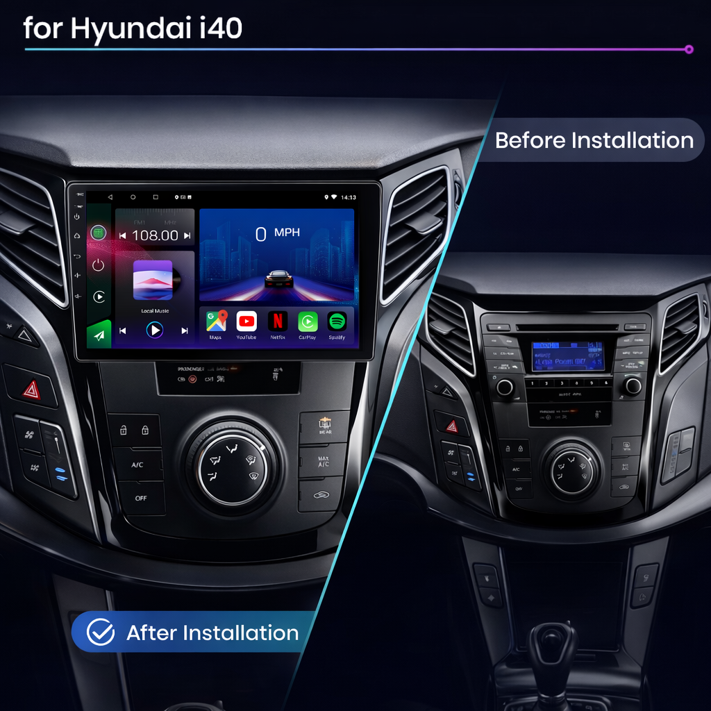 Hyundai i40 2011-2017 Android 15 Car Stereo Head Unit | CarPlay & Android Auto - Pluscenter