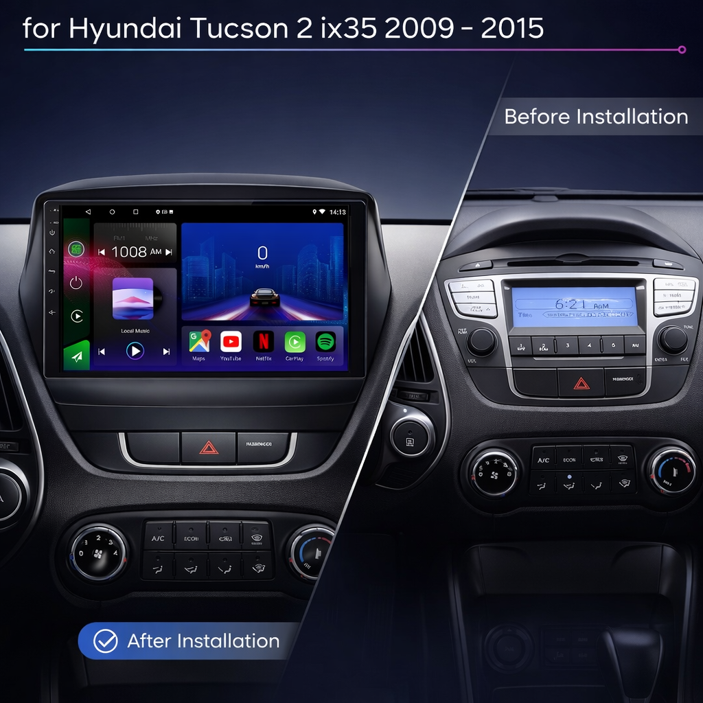 Hyundai ix35 Tucson 2009-2015 Android 15 Car Stereo Head Unit | CarPlay & Android Auto - Pluscenter