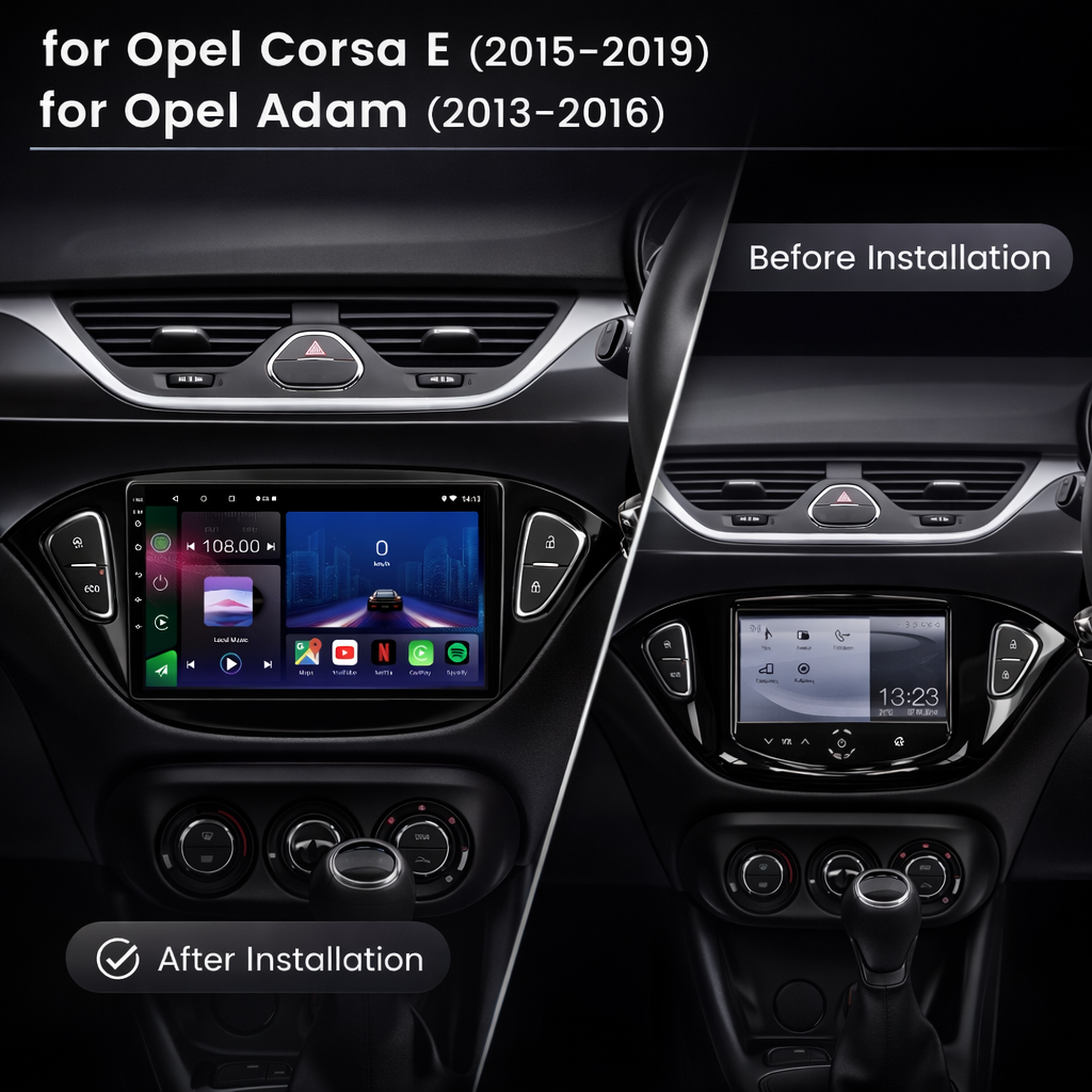 Vauxhall Corsa E Adam 2013-2019 Android 15 Car Stereo Head Unit | CarPlay Android Auto - Pluscenter