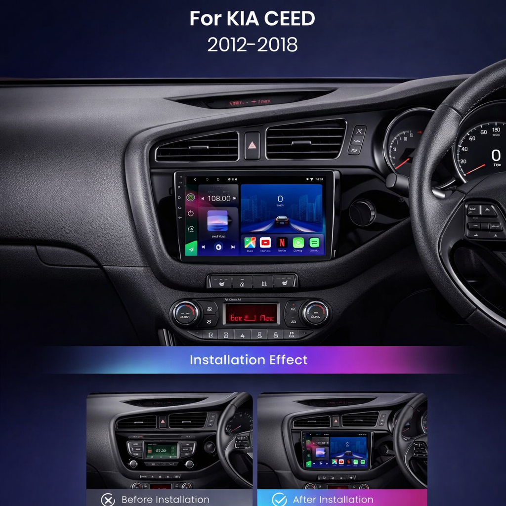 Kia Ceed 2012-2018 Android 15 Car Stereo Head Unit | CarPlay & Android Auto RHD