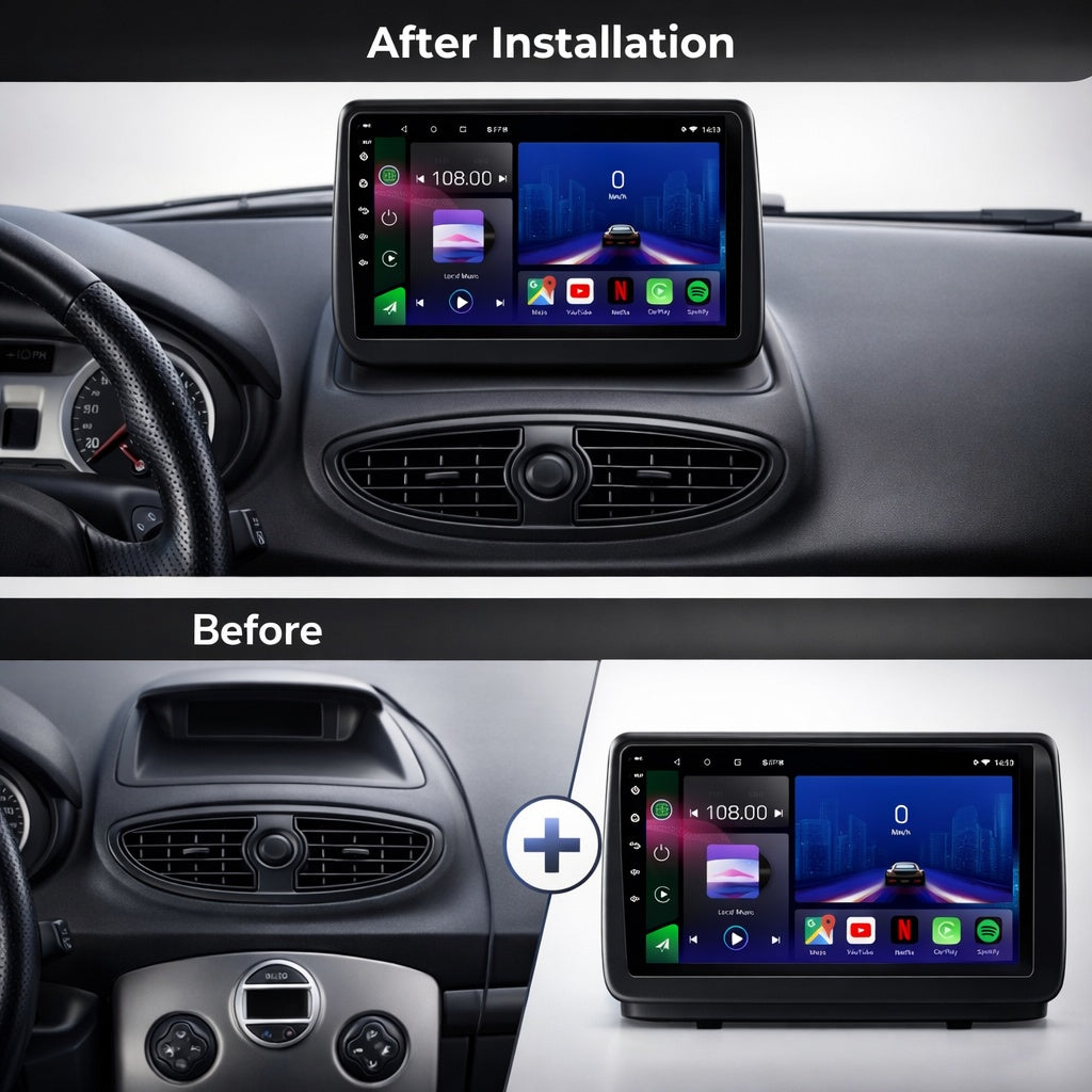 Renault Clio 3 2005-2014 Android 15 Car Stereo Head Unit | CarPlay Android Auto - Pluscenter