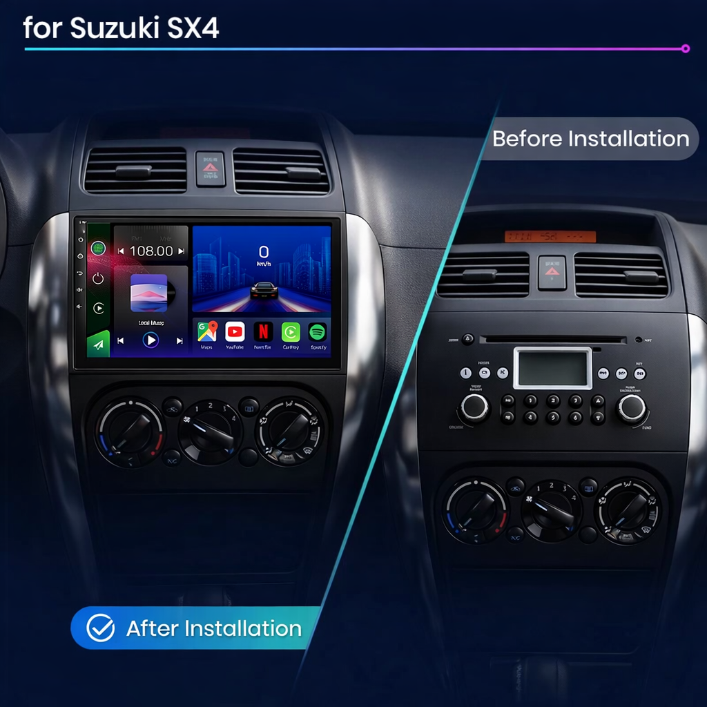 Suzuki SX4 2006-2015 Android 15 Car Stereo Head Unit | CarPlay Android Auto - Pluscenter