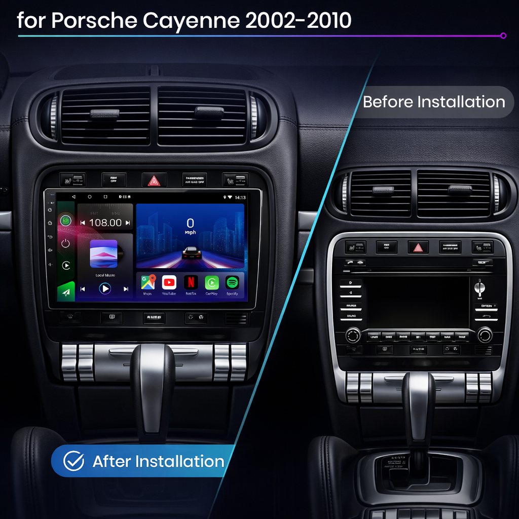 Porsche Cayenne 2002-2010 Android 15 Car Stereo Head Unit | CarPlay Android Auto - Pluscenter