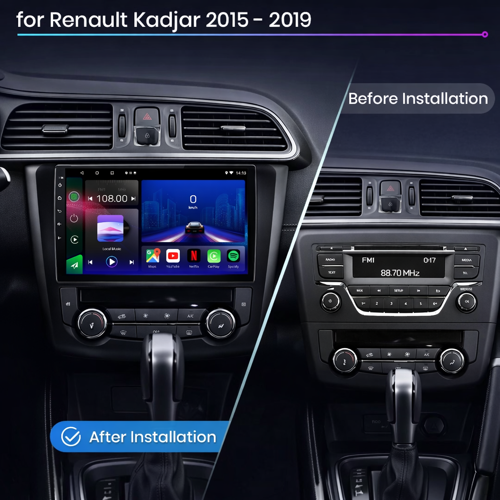 Renault Kadjar 2015-2019 Android 15 Car Stereo Head Unit | CarPlay Android Auto - Pluscenter