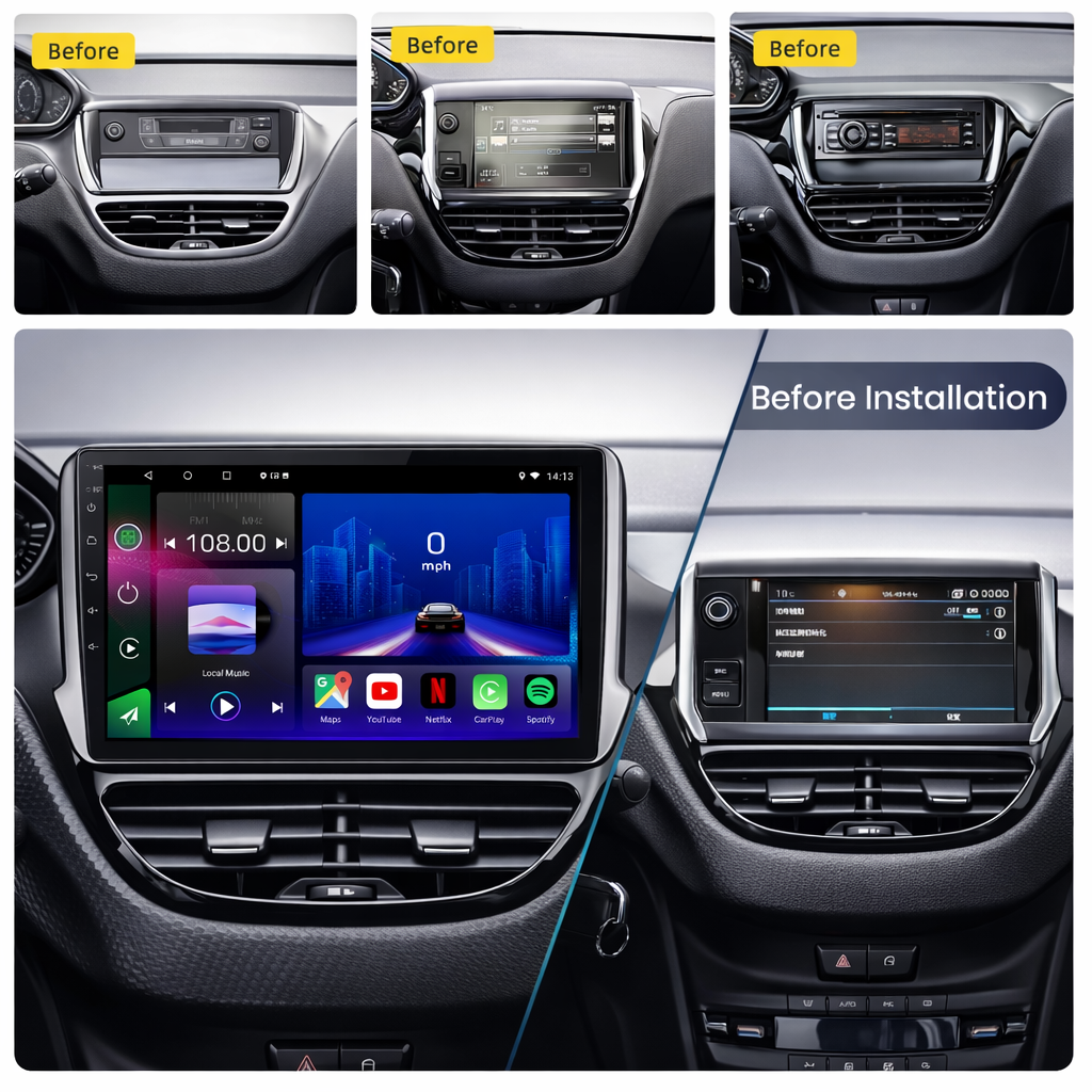 Peugeot 208 & 2008 2012-2019 Android 15 Car Stereo Head Unit | CarPlay Android Auto - Pluscenter