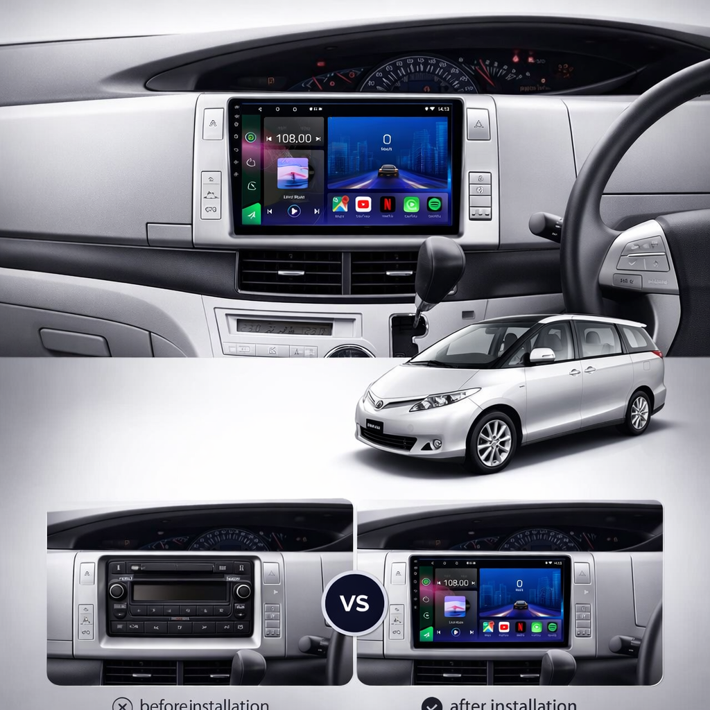 Toyota Estima 2006-2016 Android 15 Car Stereo Head Unit | CarPlay Android Auto - Pluscenter