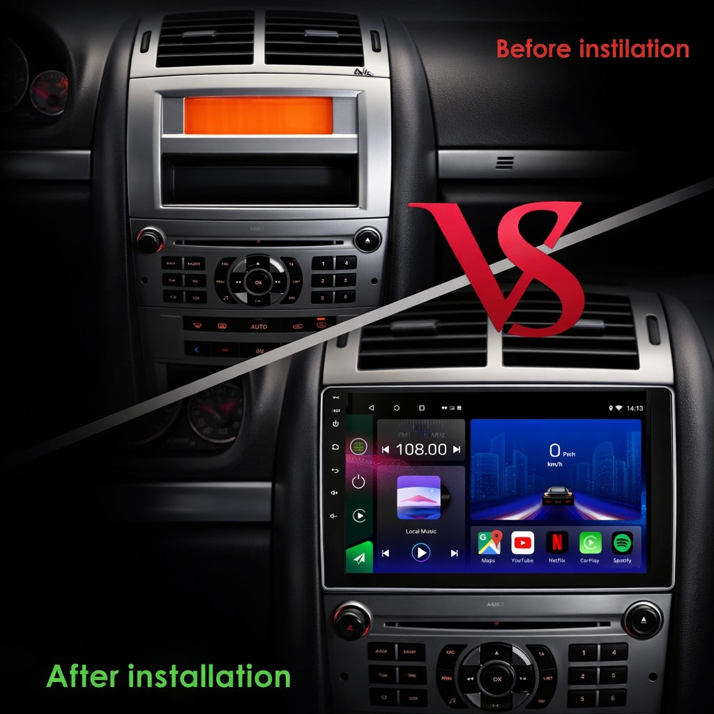 Peugeot 407 2004-2010 Android 14 Car Stereo Head Unit CarPlay Android Auto