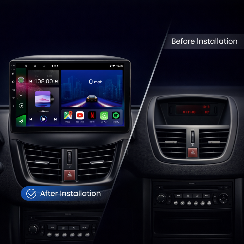 Peugeot 207 & 207 CC 2006-2014 Android 15 Car Stereo Head Unit | CarPlay Android Auto - Pluscenter