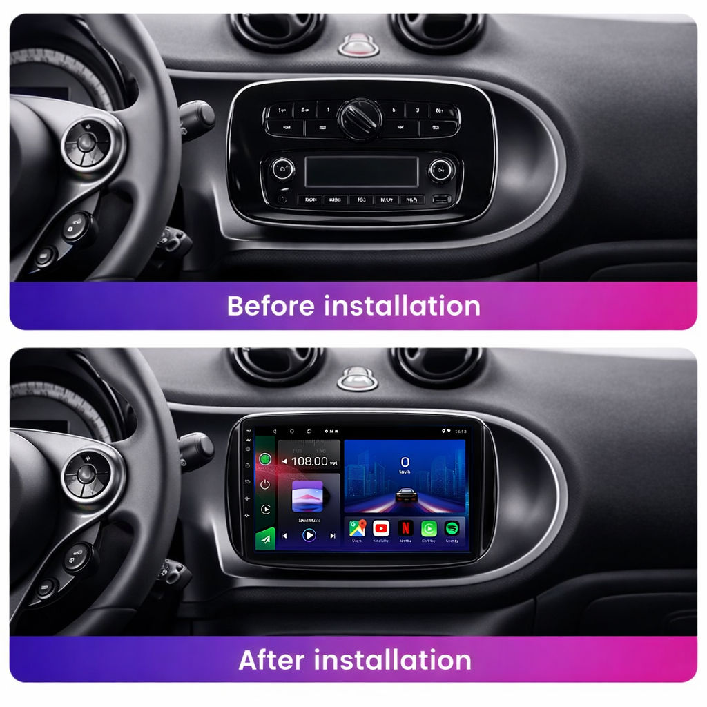Smart Fortwo 2015-2020 Android 15 Car Stereo Head Unit | CarPlay Android Auto - Pluscenter