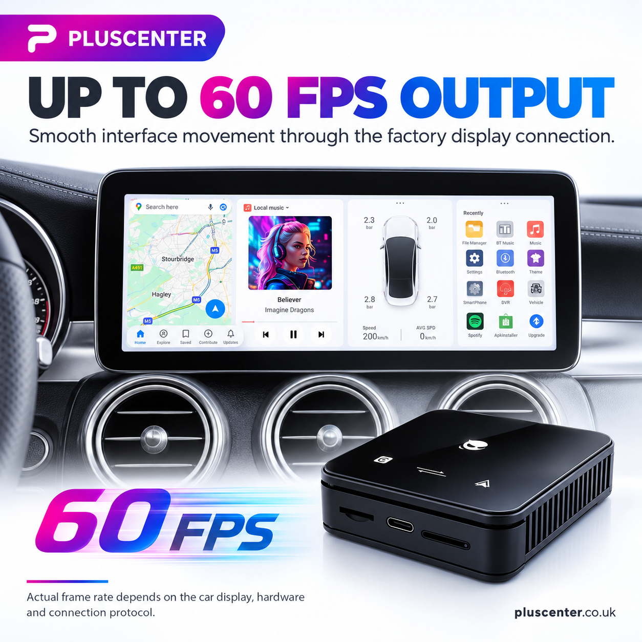 Android 15 AI Box with Wireless Apple CarPlay & Android Auto - Pluscenter