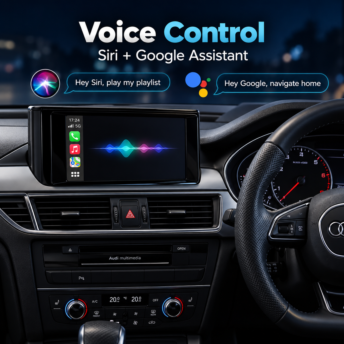 For Audi Wireless Apple CarPlay Retrofit Android Auto Decoder Integration